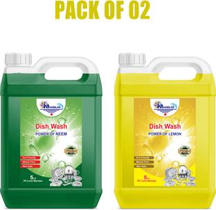 khamkar Neem & Lemon Dish Wash Gel Liquid Anti-Bacterial Disinfectant Dish Wash Liquid Dish Cleaning Gel