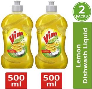 Vim Dishwash liquid with power of lemons ^^* 500ml (pack of 2) Dish Cleaning Gel