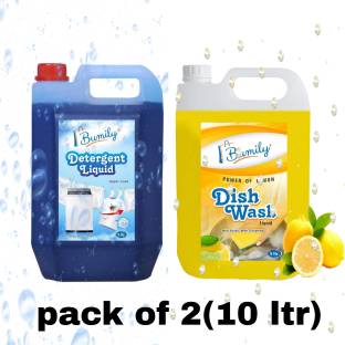 Bumily Washing machine liquid detergent with lemon dish cleaner gel(5+5 L) Dish Cleaning Gel