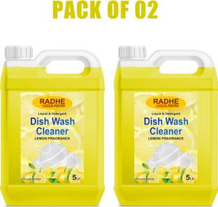 Radheliquid LEMON DISHWASH LIQUID GEL POWER OF LEMON DISH CLEANER GEL COMBO PACK Dish Cleaning Gel