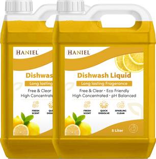 HANIEL Infinity Shine Dishwash liquid Our Best Ever Clean and Shine Dishwasher (5L+5L) Dish Cleaning Gel
