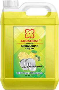 AQUAHOST Dish wash Liquid Detergent Dishwash Liquid Dishwashing Gel Lemon Dish Cleaning Gel