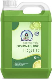 DHINGALI Green Lemmon Dishwash Liquid Gel (Green Lemmon , 5L) Dish Cleaning Gel