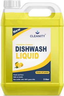 cleanity Dishwash liquid Disinfectant Dish & Utensil cleaner l(5000ml) Dish Cleaning Gel