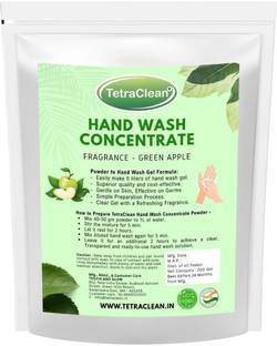 TetraClean Hand Wash I Make Hand Wash 5 Liters I Concentrate Handwash Powder I Green Apple Hand Wash Pouch