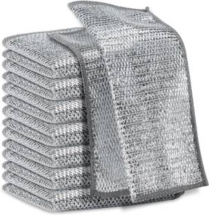 Glovasilk Non-Scratch Wire Dishcloth & Gaps Cleaning,Sinks Wet and Dry Iron Cleaning Cloth Sponge Wipe