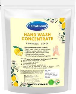 TetraClean Hand Wash I Make Hand Wash 5 Liters I Concentrate Handwash Powder I Lemon Hand Wash Pouch