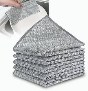 Aric Dishwashing Rags for Wet and Dry Stainless Steel, Scrubber Non-Scratch-(Pack-5) Dishwash Bar