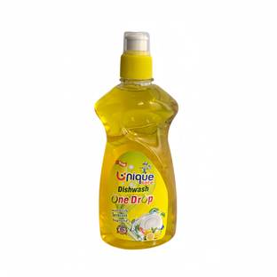 UNIQUESAFE Unique Safe Dishwash Liquid – Powerful One Drop Formula with Fresh Lemon Dishwash Bar