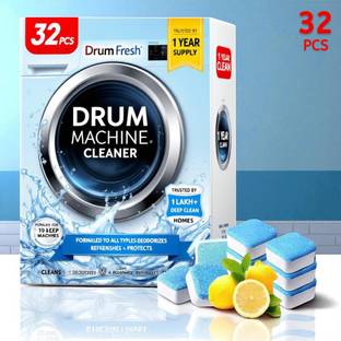 DrumFresh 32 Pcs Ultimate Washing Machine Cleaning Tablets | Sanitizing Power Dishwashing Detergent