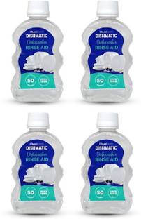Dishmatic Dishwasher Rinse Aid, Automatic Dishwasher Liquid for Sparkling Clean Dishes (250 ml X 4 bottles) Dishwashing Detergent