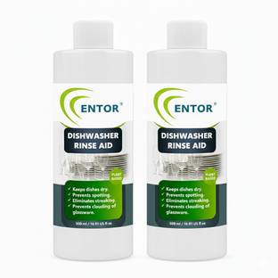 Entor Dishwasher Rinse Aid | Plant Based, Eco-Friendly And Safe | No Toxic Chemicals Dishwashing Detergent