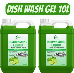 KENVI 10L best dish wash liquid original with power of lemon and neem Dishwashing Detergent