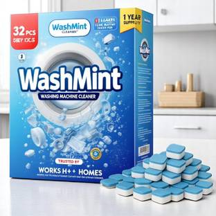 WashMint Washing Machine Cleaner Tablet Drum Cleaner Boost Active Dishwashing Detergent