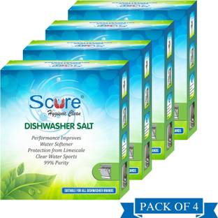 Scure DISHWASHER SALT | PACK OF 4 | 900 GM EACH Dishwashing Detergent