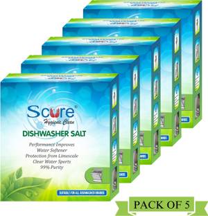 Scure Salt For Dishwasher - 900 GM (Combo Pack OF 900 GM x 5) Dishwashing Detergent