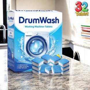 DrumWash 32 Pcs Washing Machine Drum wash Cleaning Tablets | Magic Clean BRU Dishwashing Detergent