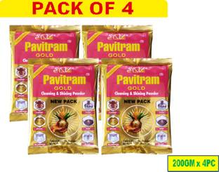 PAVITRAM SHINING POWDER GOLD - PACK OF 4, 200GM EACH Dishwashing Detergent