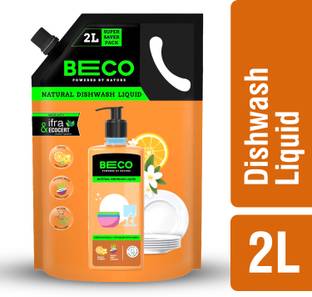 Beco Dishwash Liquid |Orangey Freshness| Tough Grease removal formula| Ecofriendly Dish Cleaning Gel