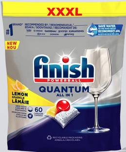 Finish Power Ball Quantum Lemon Sparkle 60 Tabs (Imported) Dishwashing Detergent