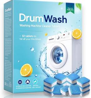 DrumFresh 32 Pcs Superior Washing Machine Cleaning Tablets | Antibacterial & Odor-Free Dishwashing Detergent