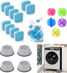 MORVIKA Washing Machine Cleaner Tablet,Silicone Washing Dry Laundry Balls,Vibration Pads Dishwashing Detergent