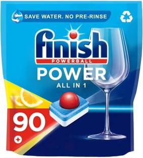 Finish Powerball All in 1 Max Lemon Dishwasher Mega Value 90 Tablets Dishwashing Detergent