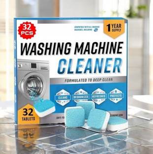 DrumFresh 32Pcs High Quality Washing Machine Deep Cleaner for Front Load Detergent Powder (Lemon)