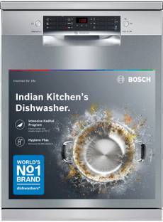 BOSCH SMS46KI03I Free Standing 14 Place Settings Intensive Kadhai Cleaning| No Pre-rinse Required Dishwasher