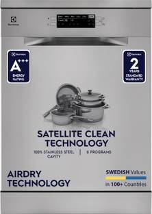 Electrolux ESZ69300SX Free Standing 15 Place Settings Dishwasher