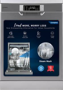 Crompton FS-DWVOV13PS-INX Free Standing 13 Place Settings Dishwasher
