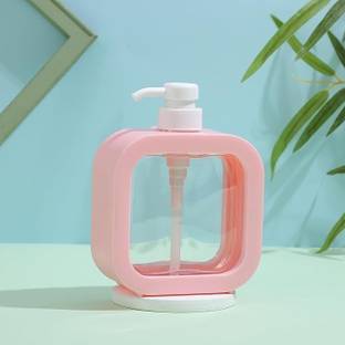 KITNET Square Transparent liquid soap dispenser 300 ml Liquid, Shampoo, Soap Dispenser