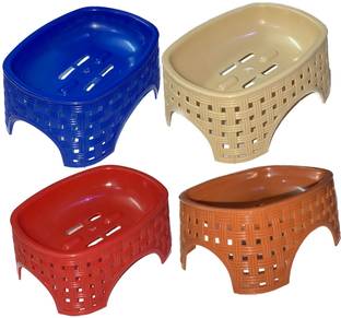 Nuwi Plastocrafts Soap Stand Soap Box Soap Holder Plastic Bathroom Set
