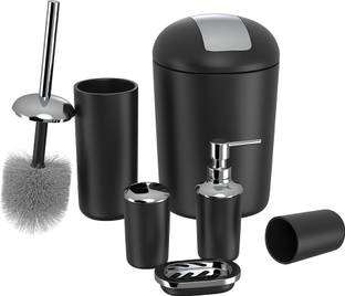 R. N. ABS Bathroom Accessories Set | Modern Bath Set | Bathroom Cleaning Set | Plastic Bathroom Set