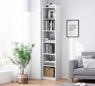 Callas BR-07-White- Engineered Wood Open Book Shelf
