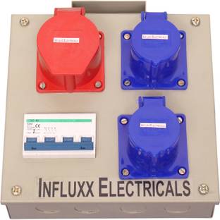 Creative Culture INFLX_118 ,3 Pin ,2 Pcs,& 5 Pin,1Pc Plug and Socket Sets ,63 Amps T Distribution Board