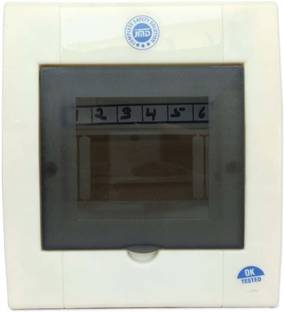 jmD Gold Db Spn 4Way & 6Way Circuit Protection Distribution Mcb Box With Plastic Wall Plate Distribution Board