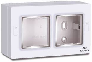 PM Cona 6804, PVC Modular Gang Box 4M, (Pack of 2) Distribution Board