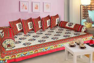 SkyKross Cotton Floral Diwan Set