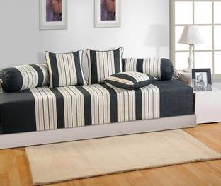 SWAYAM Cotton Striped Diwan Set