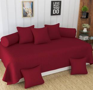 Homefab India Cotton Striped Diwan Set