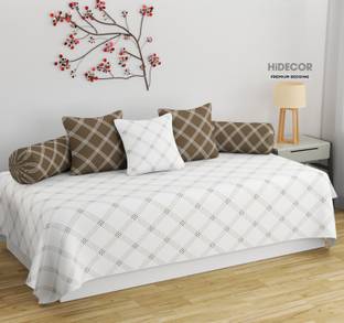 HIDECOR Cotton Geometric Diwan Set