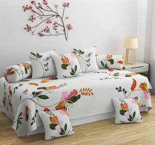 Rabhnoor Polycotton Floral Diwan Set