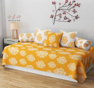 HIDECOR Cotton Polka Diwan Set