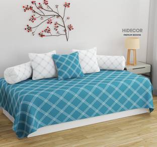 HIDECOR Cotton Geometric Diwan Set
