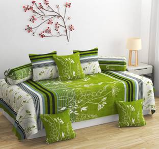 Rabhnoor Polycotton Floral Diwan Set