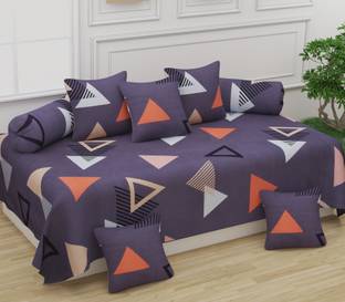 CHHILAKIYA Polycotton Geometric Diwan Set