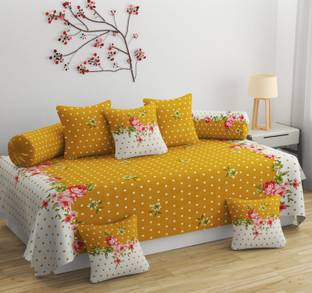 HIDECOR Polycotton Floral Diwan Set