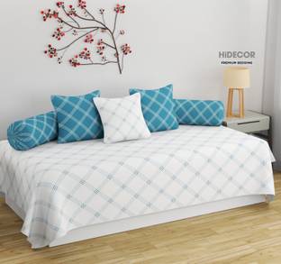 HIDECOR Cotton Geometric Diwan Set