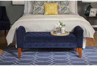 TFS Upholstered Flip Top Storage Bench Solid Wood Settee